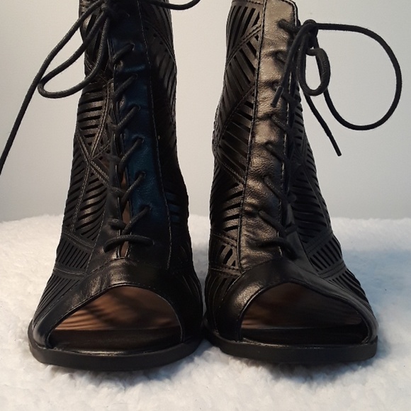 EUC! Mix No. 6 Open Toe Boots - Picture 7 of 8